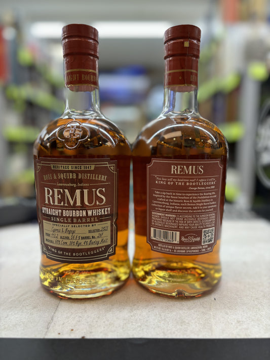 Remus Straight Bourbon Whiskey Single Barrel Select Barrel Proof 750 ml