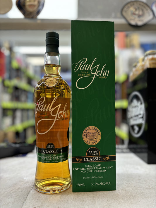 Paul John Indian Single Malt Whiskey Single Barrel Select Barrel Proof 750 ml