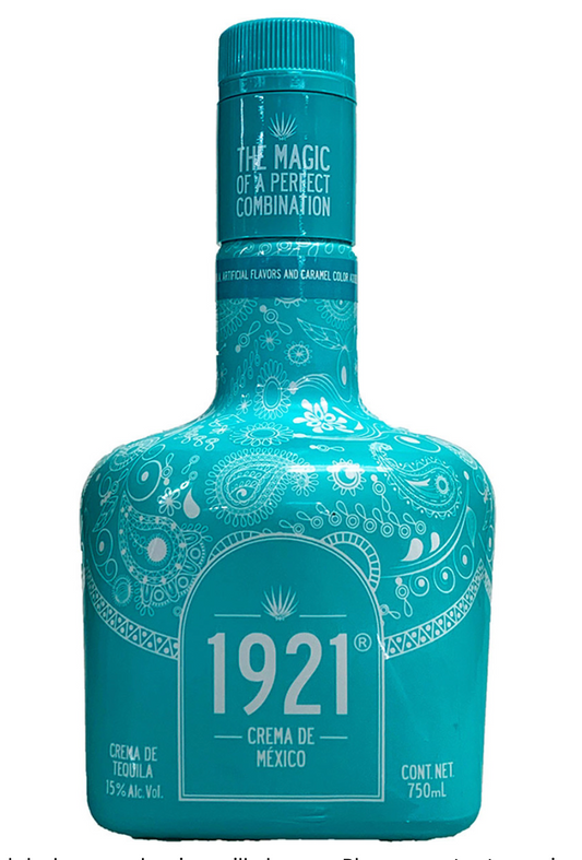 1921 Tequila Cream Liqueur Aqua Bottle 750 ml