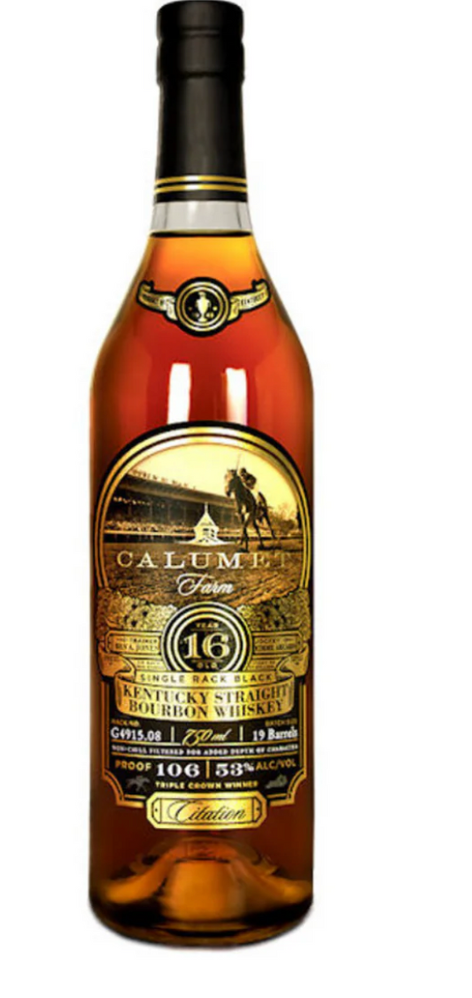 Calumet Farm Single Rack Black 16 Year Old Kentucky Straight Bourbon Whiskey 750ml