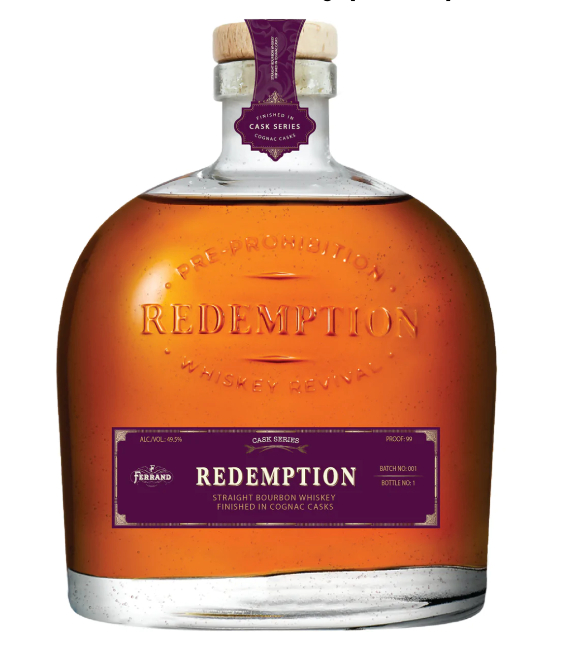 Redemption Bourbon Finished in Ferrand Cognac Casks 750 ml