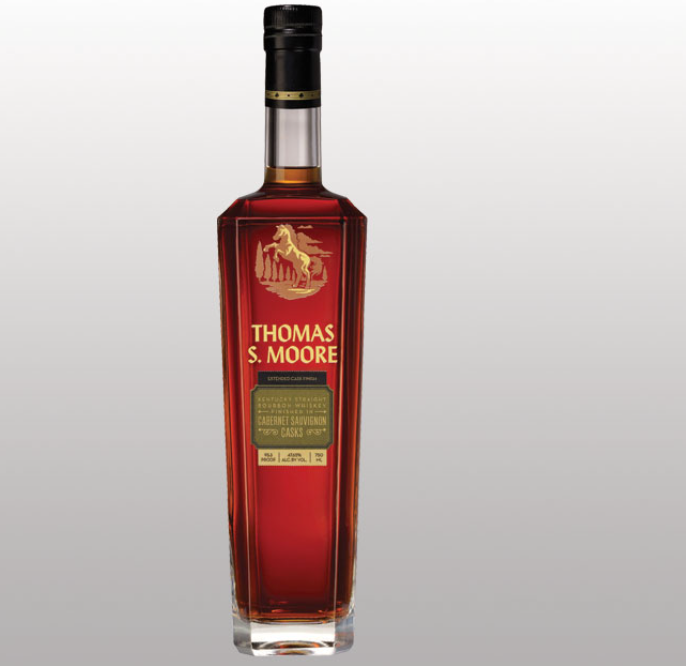 Thomas S. Moore Extended Cask Finish Bourbon Whiskey Finished in Cabernet Sauvignon Casks